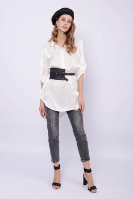 Блузка Удлиненная блуза молочного цвета от MC Station