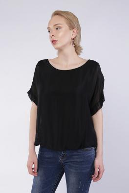 Блузка Широкая блуза Fashion черная