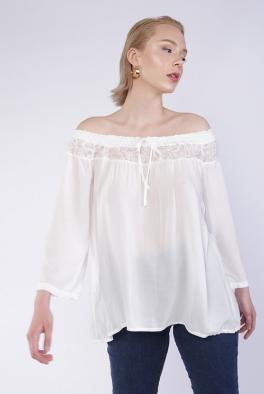 Блузка Широкая блуза Fashion на завязке