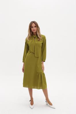 Платье Зеленое стильное платье ниже колен от Z ONE