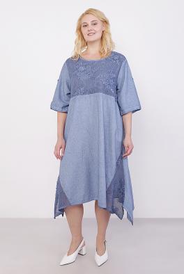 Платье Легкое платье трапеция от New Grinta синего цвета