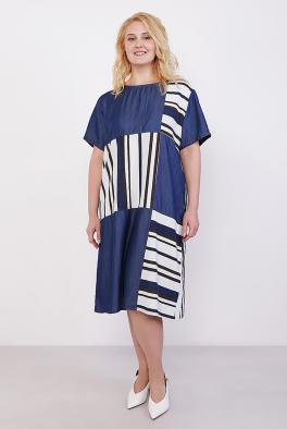 Платье Безразмерное платье от New Grinta  в синюю полоску