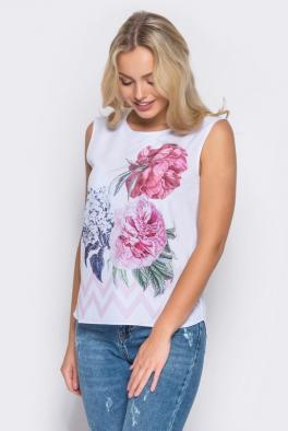 Блузка Стильная блузка с цветочным принтом