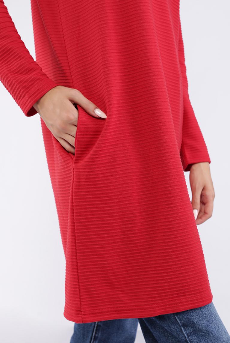 Красное платье отAda Gatti с длинным рукавом
