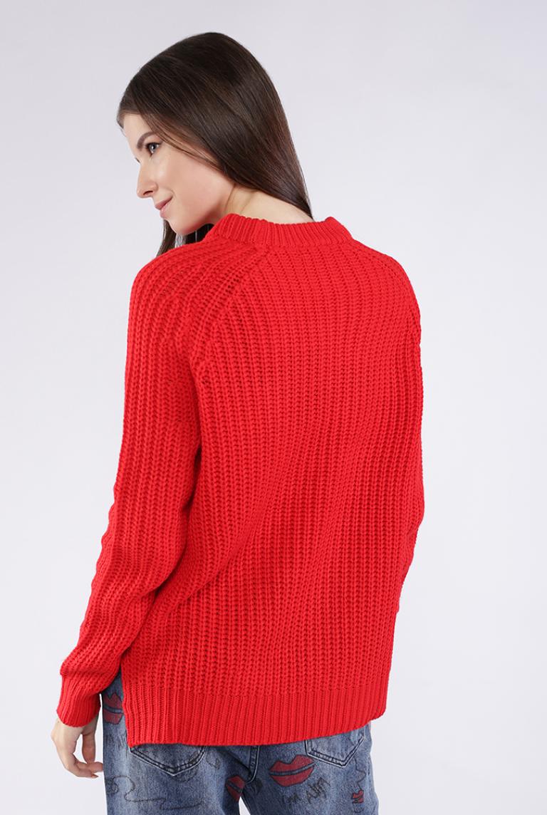 Теплый свитер Ada Gatti красного цвета