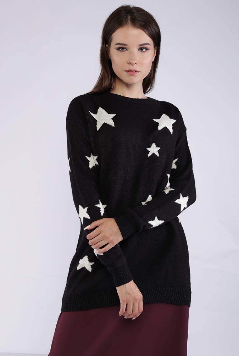 Черный свитер Ada Gatti со звездами