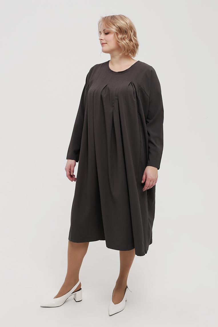 Широкое платье от Stella Milani серого цвета