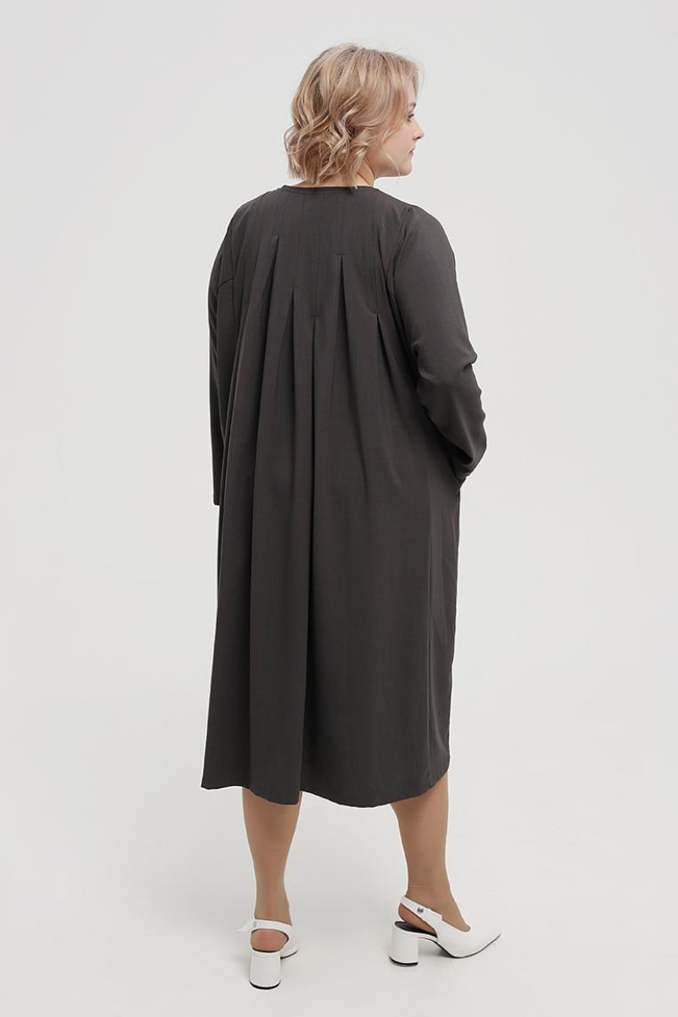 Широкое платье от Stella Milani серого цвета