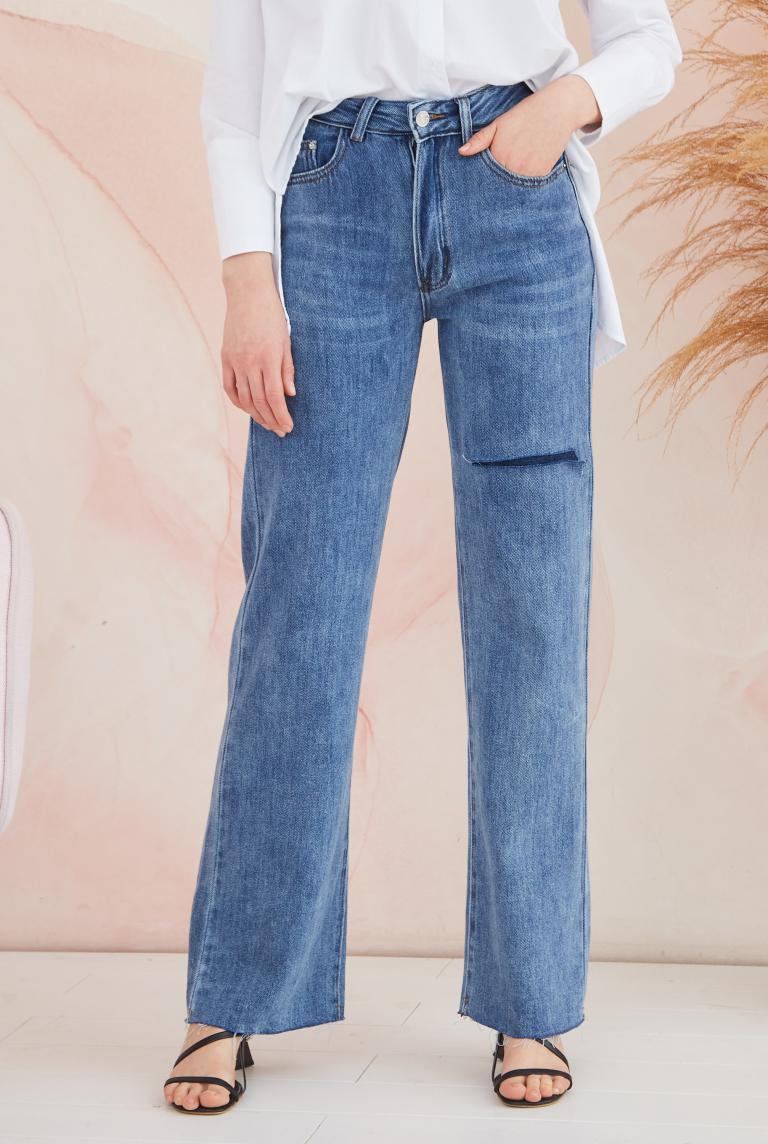 Широкие синие джинсы от Denim Fashion