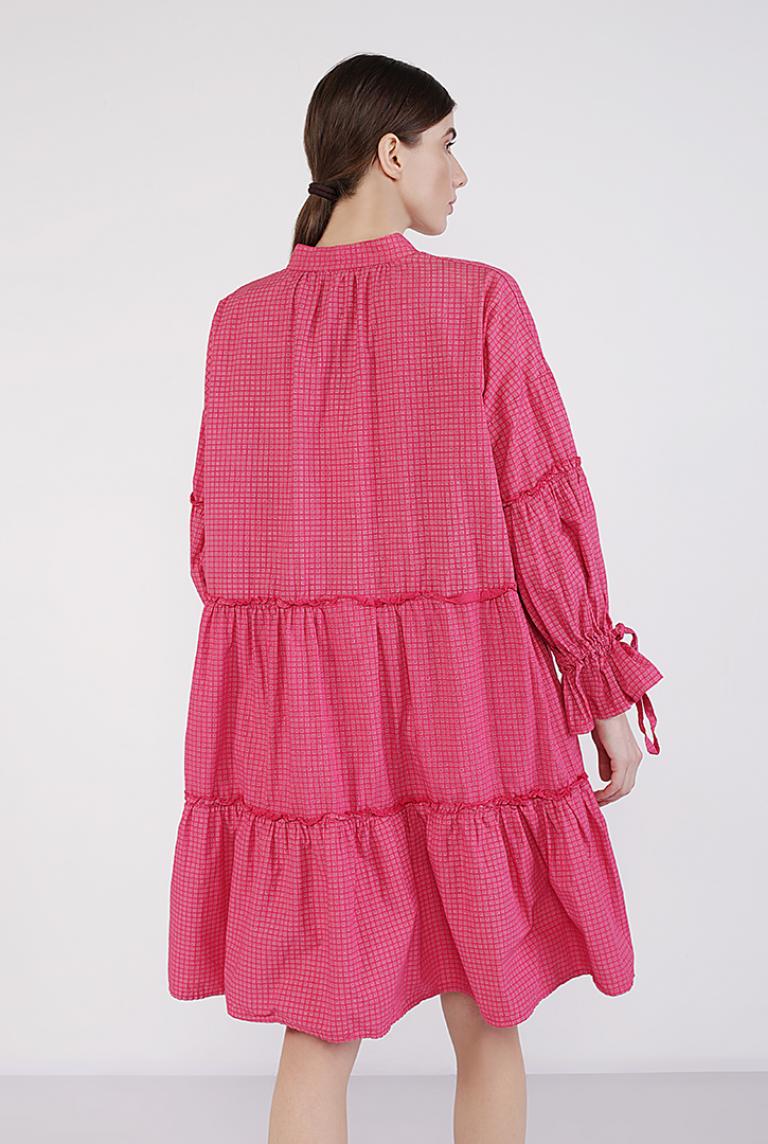 Розовое платье Wendy Trendy в клетку