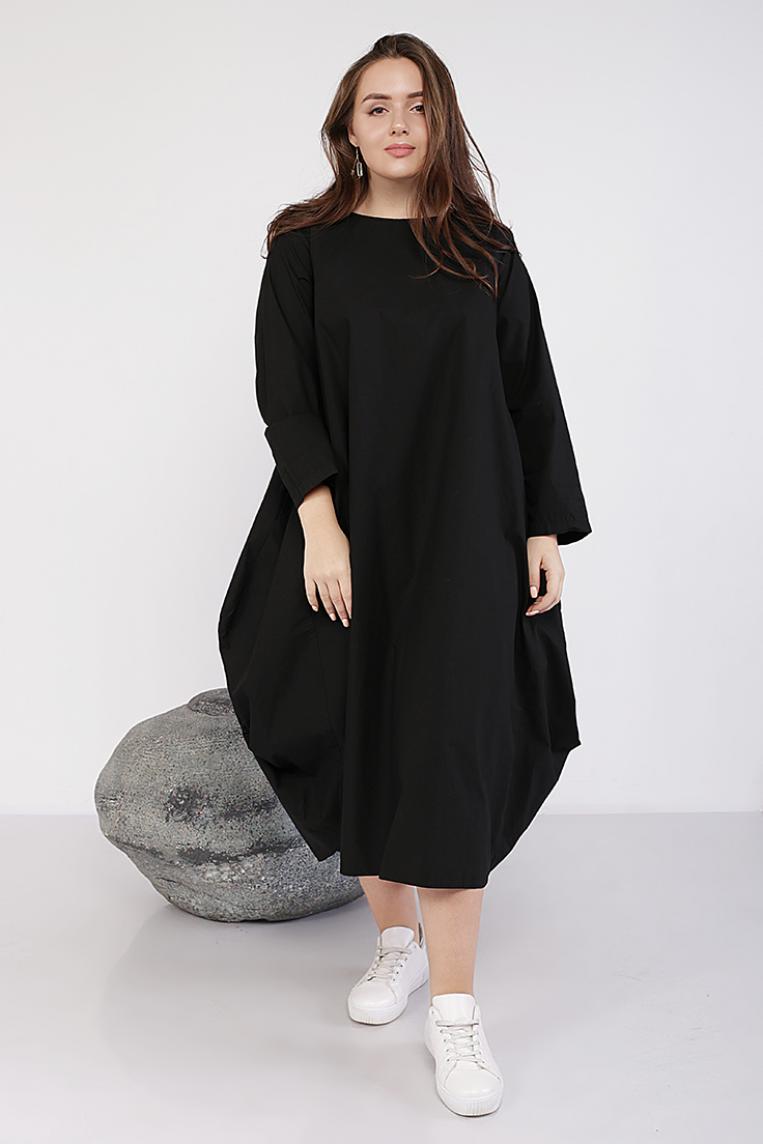 Черное широкое платье от Wendy Trendy