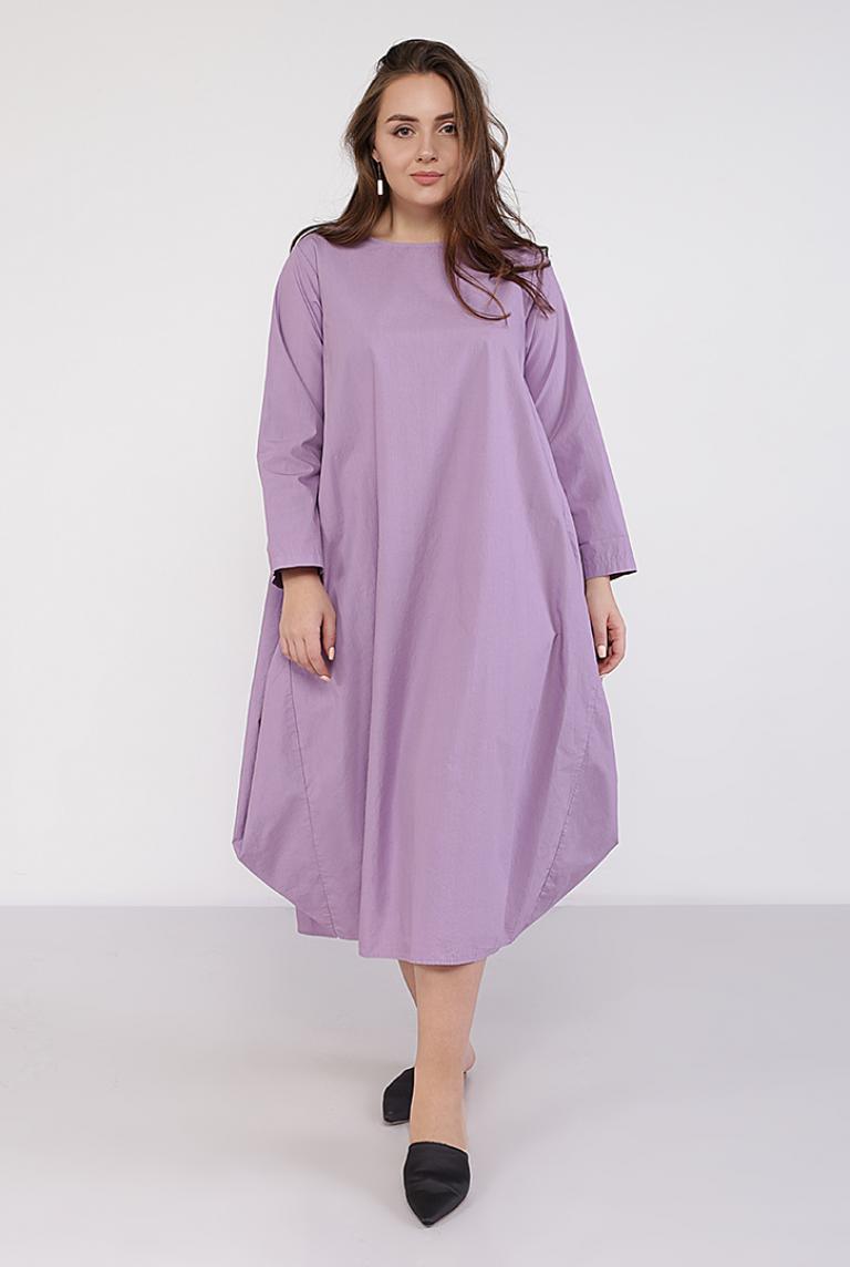 Сиреневое широкое платье от Wendy Trendy