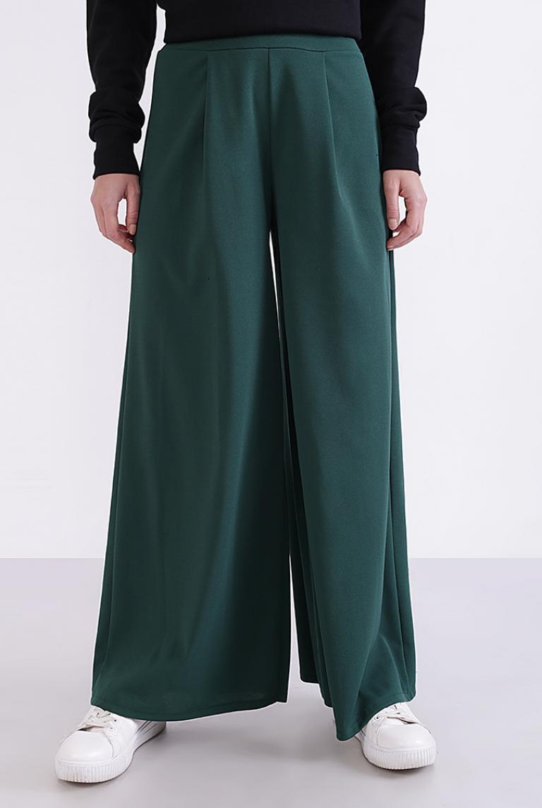 Широкие брюки Coolples Moda зеленые