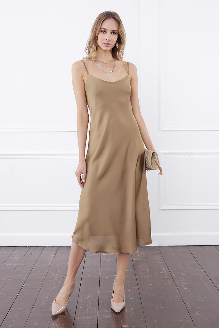 Платье светло-коричневого цвета от Liqui