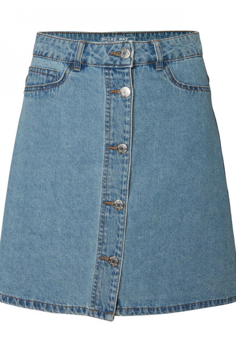 Светлая джинсовая юбка на пуговицах от Noisy May
