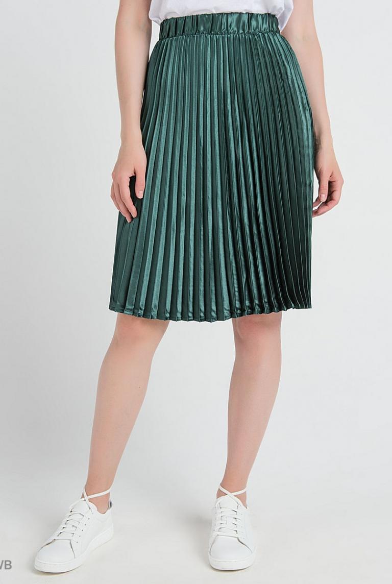 Плиссированная юбка с эффектом металлик от Noisy May