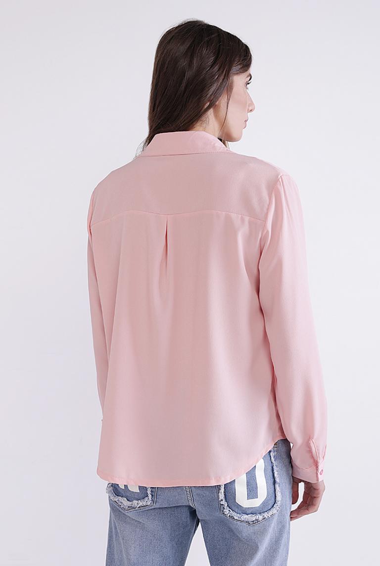 Блузка на пуговицах Coolples Moda розовая