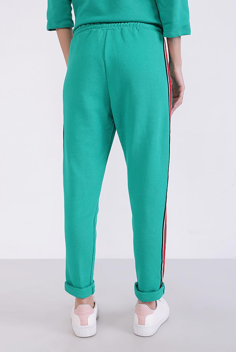 Стильные брюки на резинке от MY-BB зеленые
