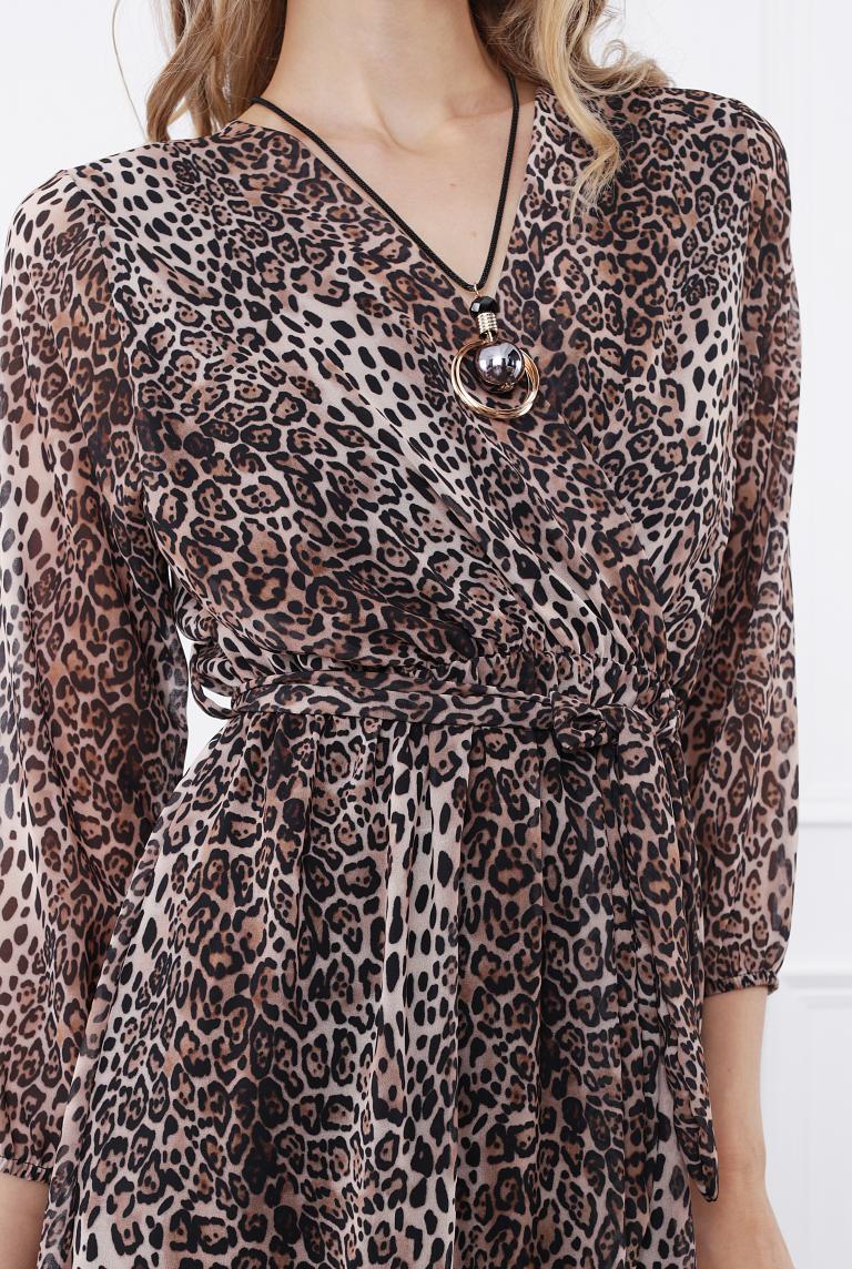 Платье с леопардовым принтом от Liqui