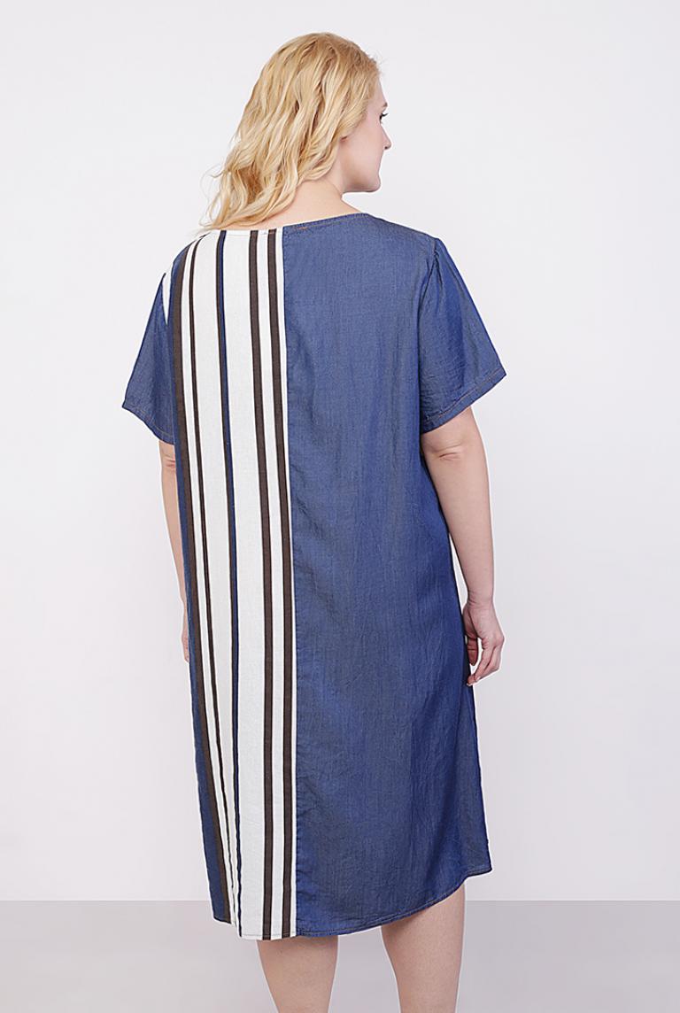 Безразмерное платье от New Grinta  в синюю полоску