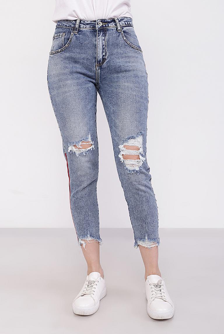 Стильные джинсы с лампасами от MISS BON BON 