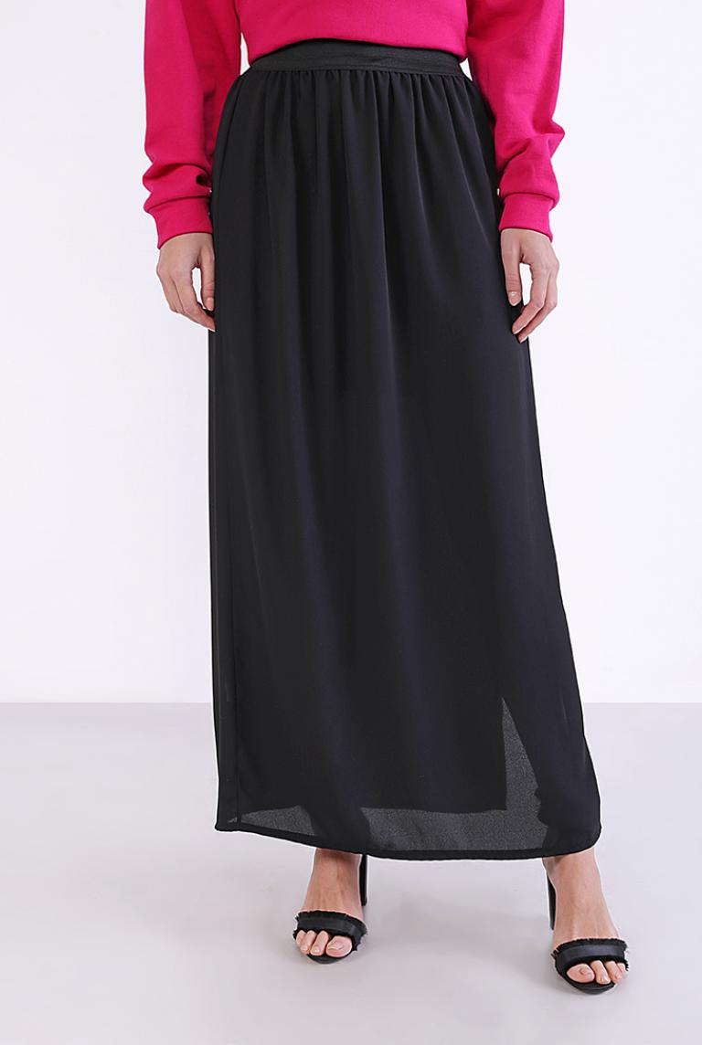 Летняя длинная юбка черного цвета от MY-BB