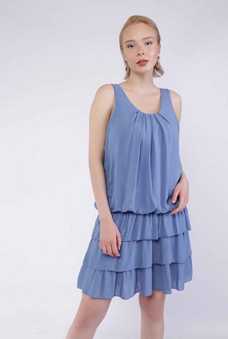 Платье Fashion синее свободное