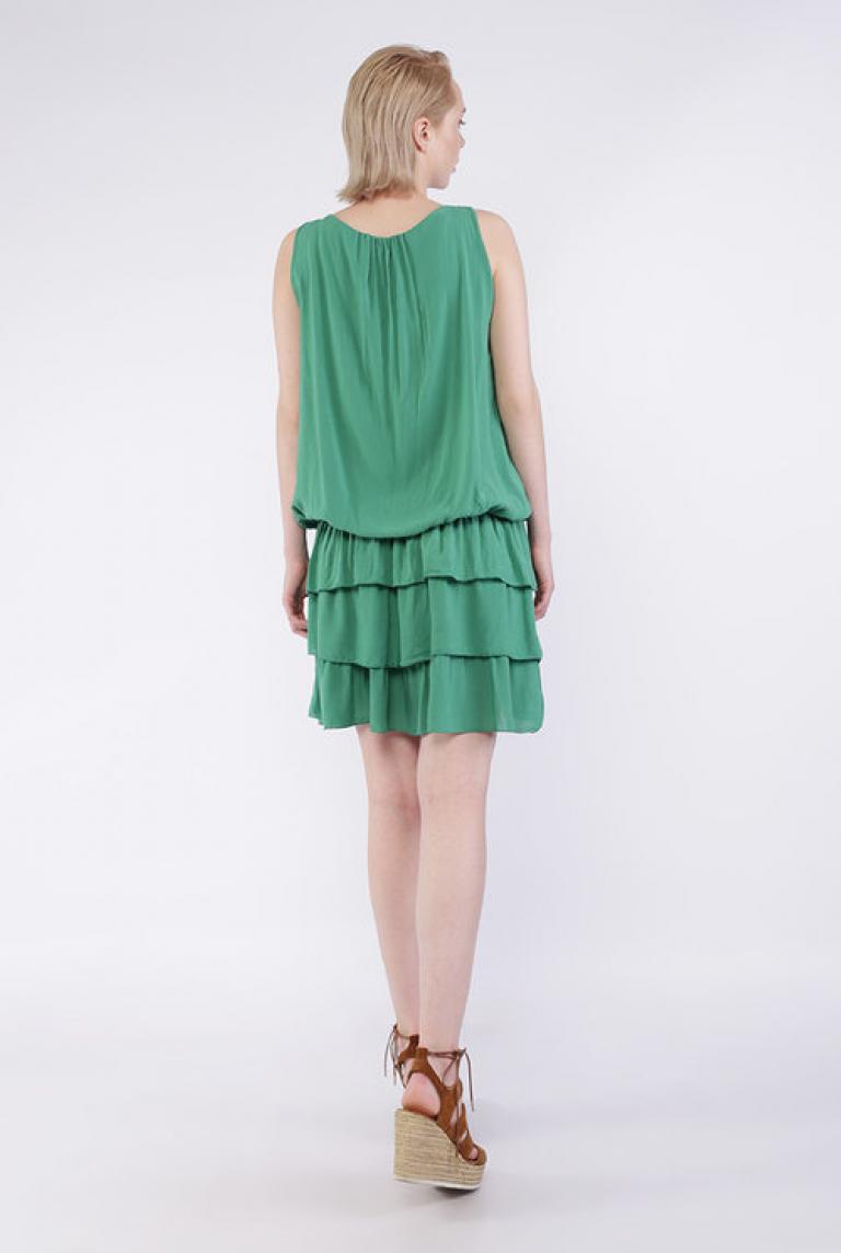 Платье Fashion зеленое свободное