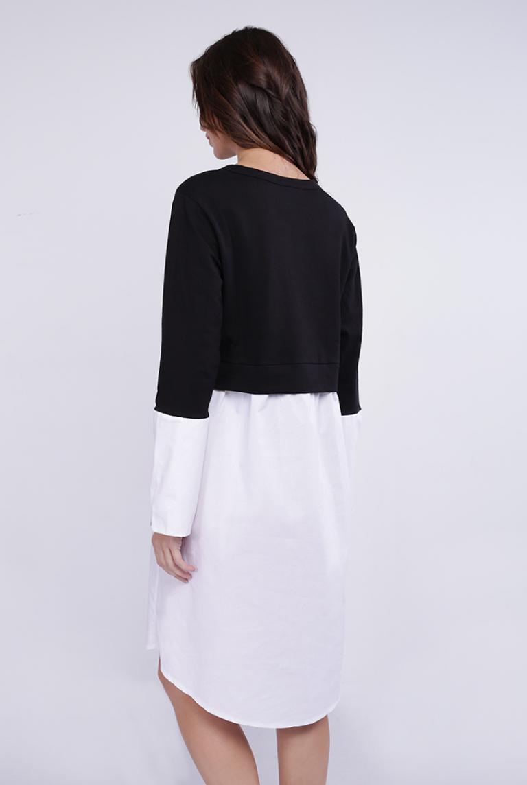 Оригинальное черно-белое платье Stella Milani