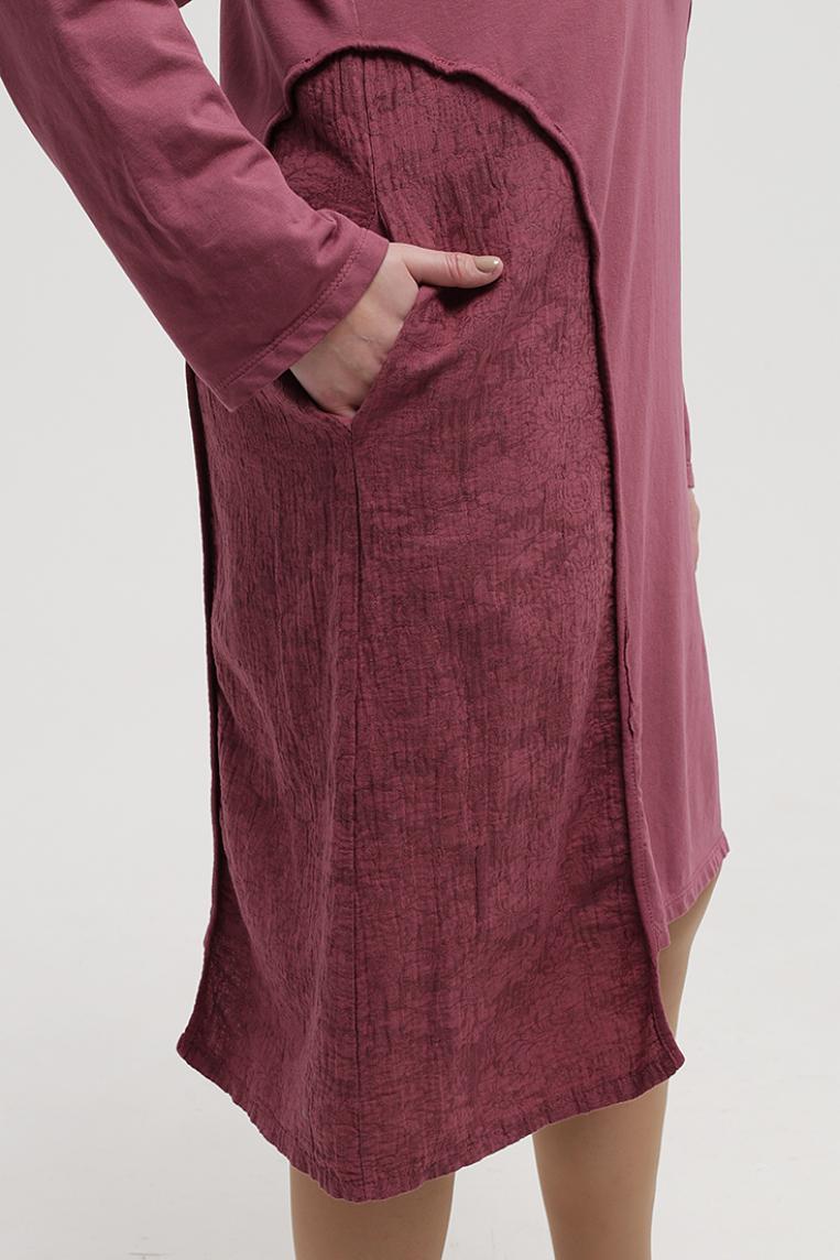 Безразмерное платье от Stella Milani малинового цвета