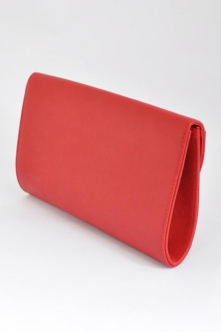 Красная сумка-клатч SODA на застежке