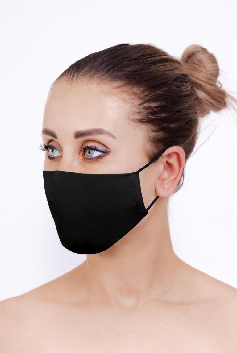 Защитная маска из крепа черного цвета от Anetty