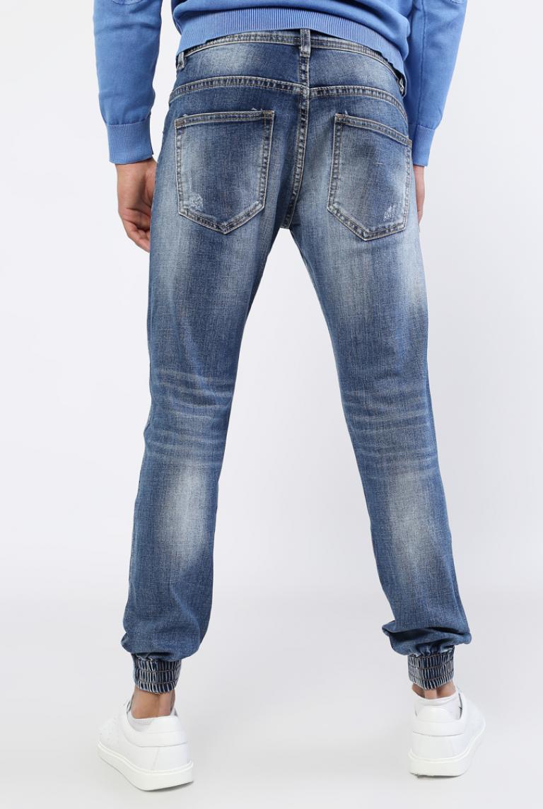 Темные рваные джинсы BRUNO LEONI